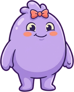 A friendly purple slime